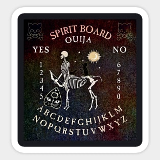 Spirit Board Skeleton Bone Cats Sticker